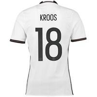 Germany Home Authentic Shirt 2016 White with Kroos 18 printing