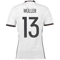 Germany Home Authentic Shirt 2016 White with Muller 13 printing