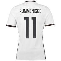 Germany Home Authentic Shirt 2016 White with Rummenigge 11 printing