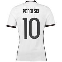 germany home authentic shirt 2016 white with podolski 10 printing