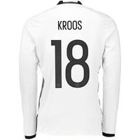 Germany Home Shirt 2016 - Long Sleeve White with Kroos 18 printing
