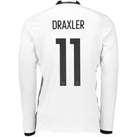 Germany Home Shirt 2016 - Long Sleeve White with Draxler 14 printing