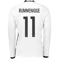 Germany Home Shirt 2016 - Long Sleeve White with Rummenigge 11 printing