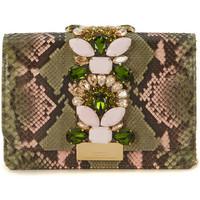 Gedebe Cliky hunter green python leather shoulder bag women\'s Shoulder Bag in green