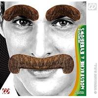 Gentleman Tash/eyebrows - 3 Cols Gentleman Novelty Fake False Moustaches Beards