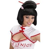 Geisha With Flower & Chopstick Wig For Hair Accessory Fancy Dress