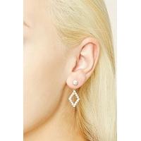 Geo Rhinestone Ear Jackets