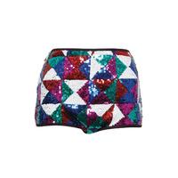 geometric sequin shorts