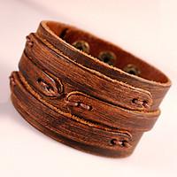 Genuine Leather Jewelry Punk Wristband Handmade Classic Vintage High Quality Bracelets