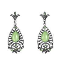 Gemstone Alloy Bohemian Birthstones Geometric Green Jewelry Wedding Party Daily Casual 1 pair