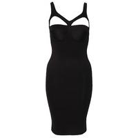 Gemma Merna Wears Black Bralet Bodycon Dress