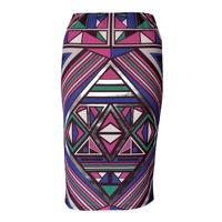 Geometric Print Pencil Skirt