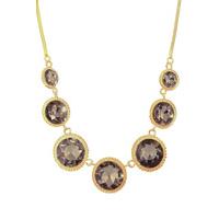 gem stone circle necklace