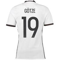 Germany Home Authentic Shirt 2016 White with Göetze 19 printing, White