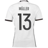 Germany Home Authentic Shirt 2016 White with Muller 13 printing, White