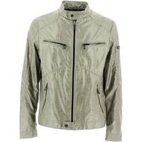 geox m5220h t2203 jacket man mens leather jacket in beige