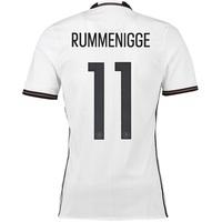 Germany Home Authentic Shirt 2016 White with Rummenigge 11 printing, White