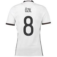 Germany Home Authentic Shirt 2016 White with Ozil 10 printing, White