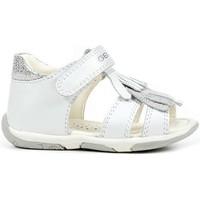 Geox B720YB 044JS Sandals Kid Bianco girls\'s Children\'s Sandals in white