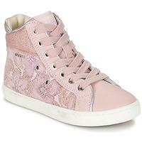 Geox J KIWI G. H girls\'s Children\'s Shoes (High-top Trainers) in pink