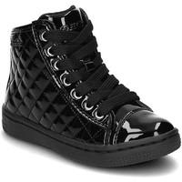 geox junior creamy boyss childrens shoes high top trainers in black