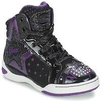 geox ayko g a girlss childrens shoes high top trainers in black
