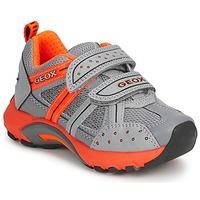 geox stark junior boyss childrens shoes trainers in grey