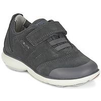 geox nebula boy boyss childrens shoes trainers in grey