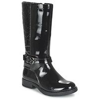 geox sofia girlss childrens high boots in black