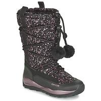 Geox ORIZONT B GIRL ABX girls\'s Children\'s Snow boots in black