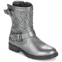 geox sofia girlss childrens mid boots in silver