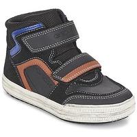 geox elvis boyss childrens shoes high top trainers in black