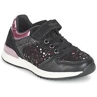 geox maisie girl girlss childrens shoes trainers in black