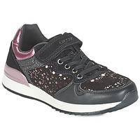 geox maisie girl girlss childrens shoes trainers in black