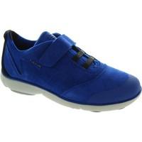 Geox J Nebula B.A royal blue Breathable lightweight suede trainers n boys\'s Children\'s Shoes (Trainers) in blue