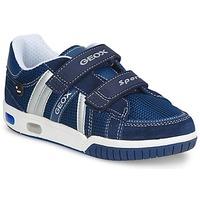 geox hero junior boyss childrens shoes trainers in blue