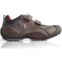 geox j savage sneaker child boyss childrens shoes trainers in brown