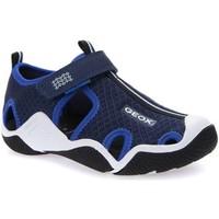 geox j5230c 01415 sandals kid blue boyss childrens sandals in blue