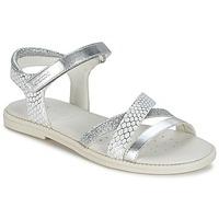 geox sandkarly d girlss childrens sandals in silver