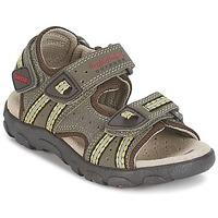 geox sstrada a boyss childrens sandals in brown