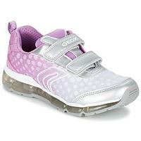 geox j android g b girlss childrens shoes trainers in silver