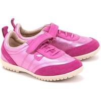 geox junior vega girlss childrens shoes trainers in pink