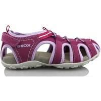 geox j s roxane girlss childrens sandals in pink