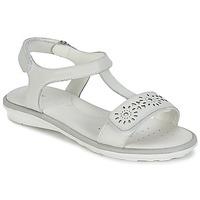 Geox SAND.MILK C girls\'s Children\'s Sandals in white