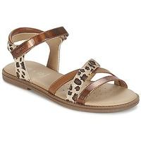 geox sandkarly d girlss childrens sandals in brown