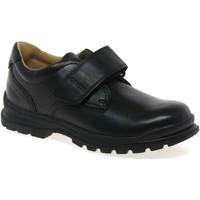 geox william boys black leather school shoes boyss childrens casual sh ...