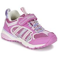 geox j bernie g a girlss childrens shoes trainers in pink