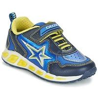 geox j shuttle b b boyss childrens shoes trainers in blue