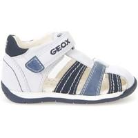 geox b720bd 08510 sandals kid bianco boyss childrens sandals in white