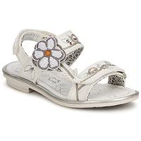 geox pretty giglio girlss childrens sandals in white